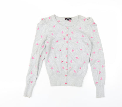 Womens UK Size 6 Therapy Grey Cardigan Jumper
