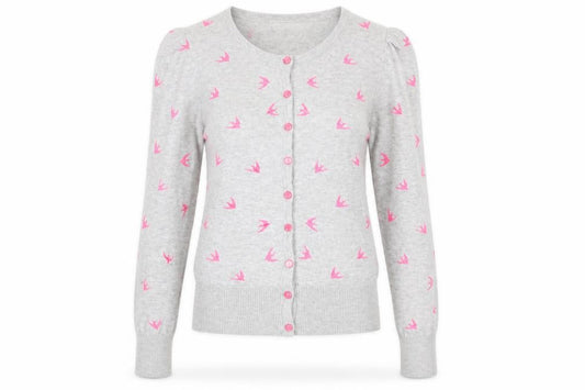 Womens UK Size 6 Therapy Grey Cardigan Jumper