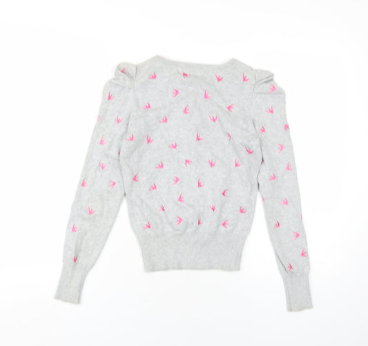 Womens UK Size 6 Therapy Grey Cardigan Jumper