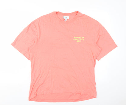 Mens UK Size M H&M Pink  T-Shirt