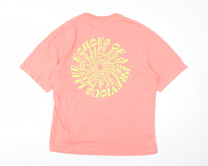 Mens UK Size M H&M Pink  T-Shirt