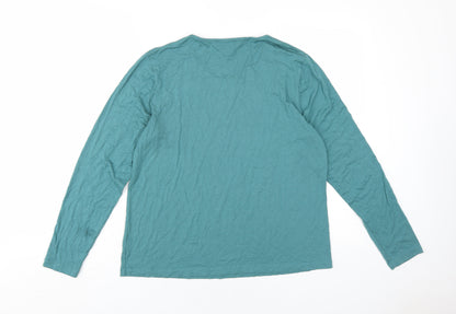 Womens UK Size 14 Afibel Green Basic Blouse