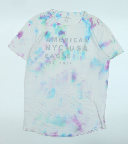 Womens UK Size S American Eagle White Basic T-Shirt