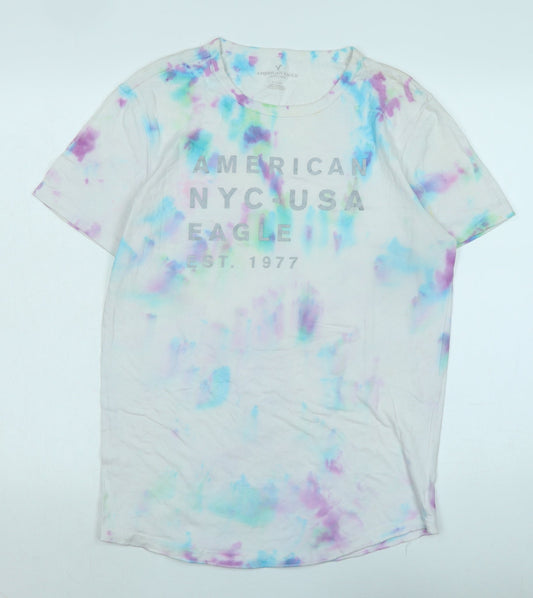 Womens UK Size S American Eagle White Basic T-Shirt