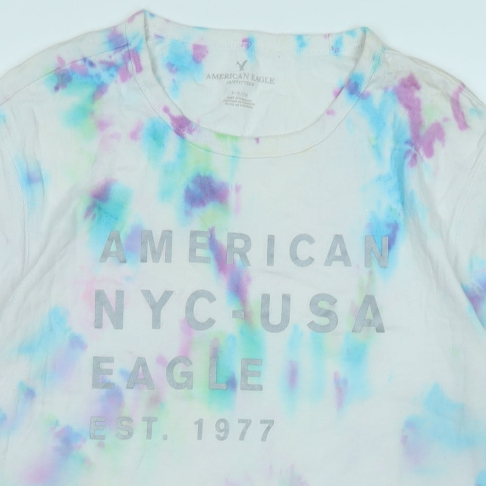 Womens UK Size S American Eagle White Basic T-Shirt