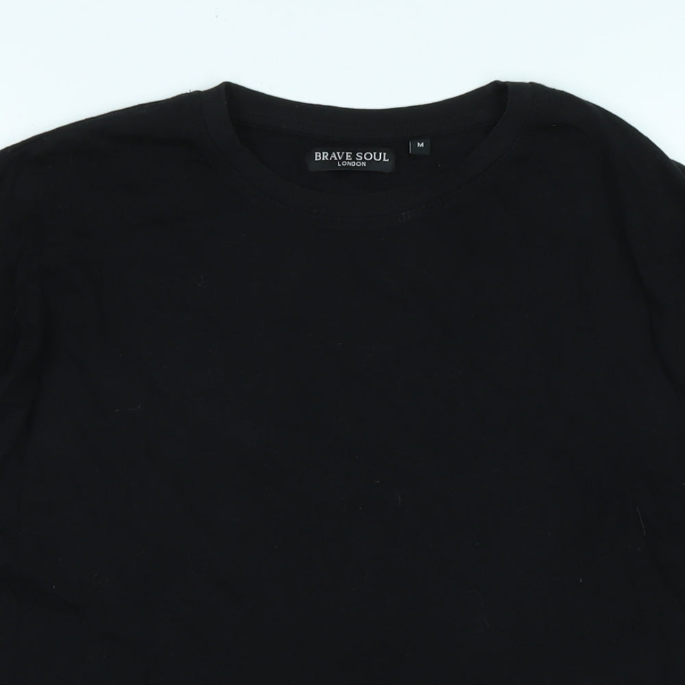 Mens UK Size M Brave Soul Black  T-Shirt