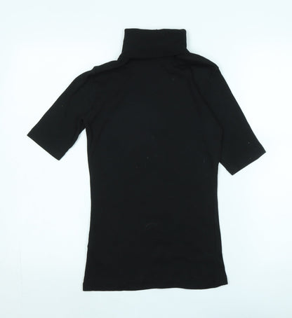 Chillytime Womens Black Cotton Jersey T-Shirt Size 8 Halter - Logo