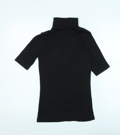 Chillytime Womens Black Cotton Jersey T-Shirt Size 8 Halter - Logo
