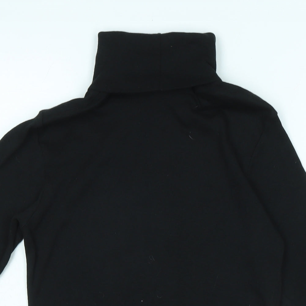 Chillytime Womens Black Cotton Jersey T-Shirt Size 8 Halter - Logo