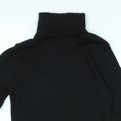 Chillytime Womens Black Cotton Jersey T-Shirt Size 8 Halter - Logo