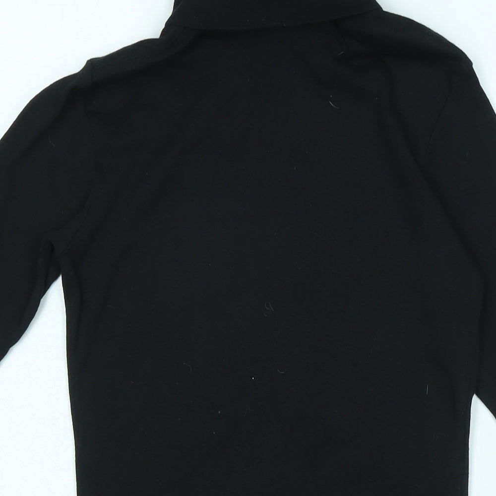 Chillytime Womens Black Cotton Jersey T-Shirt Size 8 Halter - Logo