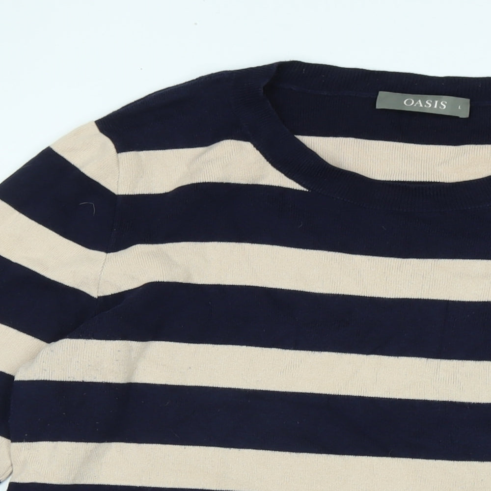 Womens UK Size L Oasis Blue Pullover Jumper