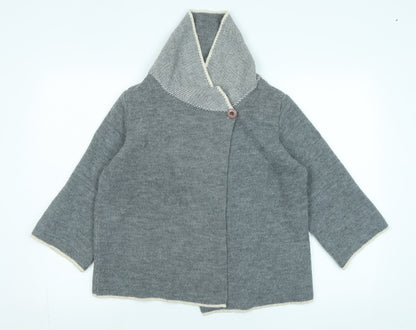 Womens UK Size S Yida Grey Cardigan Jumper