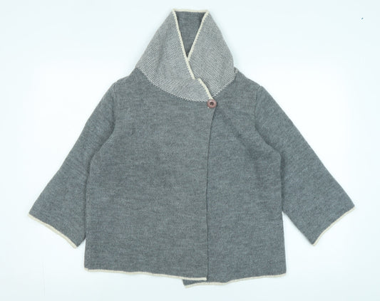 Womens UK Size S Yida Grey Cardigan Jumper
