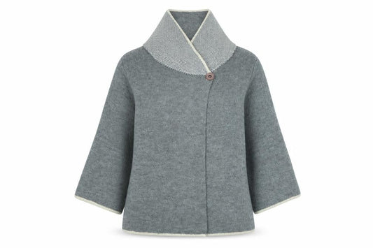 Womens UK Size S Yida Grey Cardigan Jumper