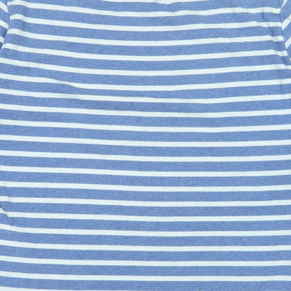 front de mer Womens Blue Cotton Basic T-Shirt Size XL Square Neck - Logo