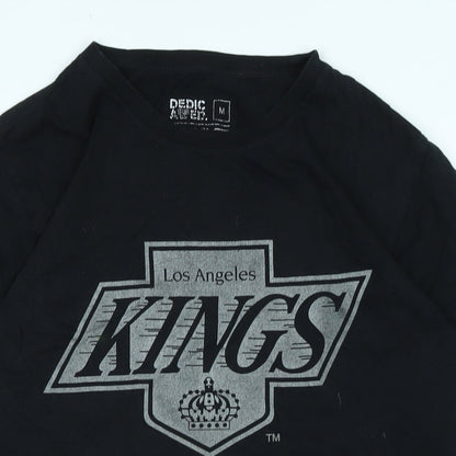 Dedicated Mens Black Cotton T-Shirt Size M Crew Neck - Logo - Los Angeles Kings