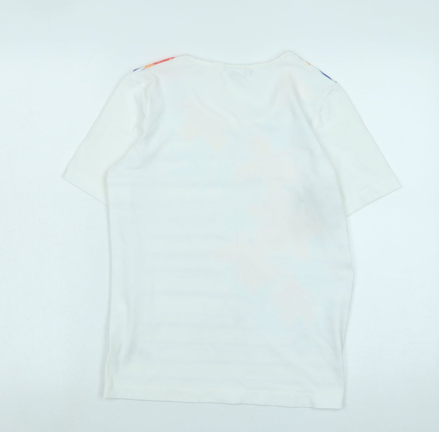 Womens UK Size 10 DASH White Basic T-Shirt
