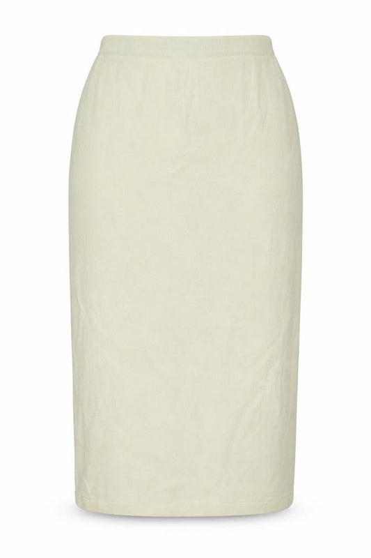 EE Elegance Paris Womens Ivory Wool Straight & Pencil Skirt Size 12 - Logo