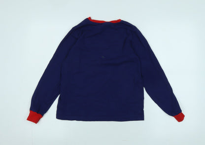 Emoji Boys Blue Cotton Jersey T-Shirt Size 12 Years Crew Neck - Logo - Christmas Checklist