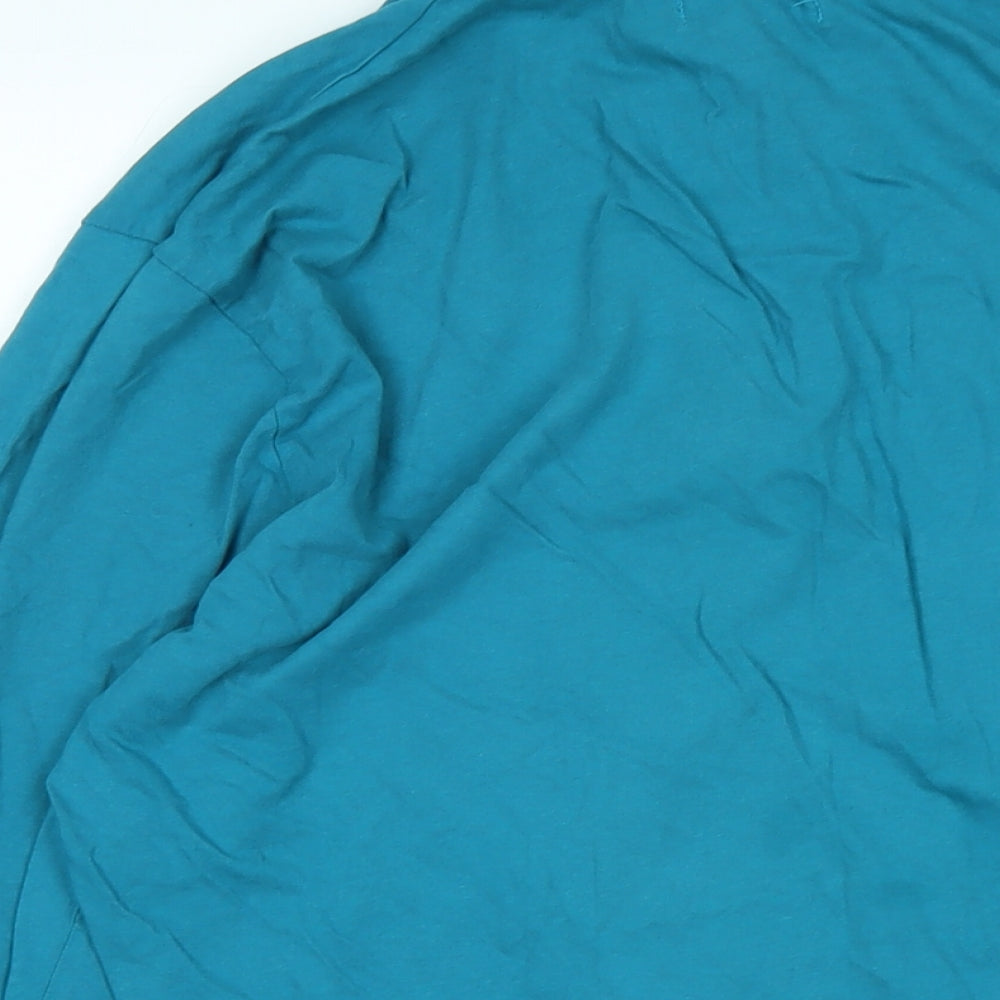 Atlas for women Womens Blue Cotton Pullover Sweatshirt Size L - Logo