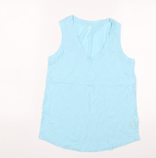 Womens UK Size S Gap Blue Basic T-Shirt