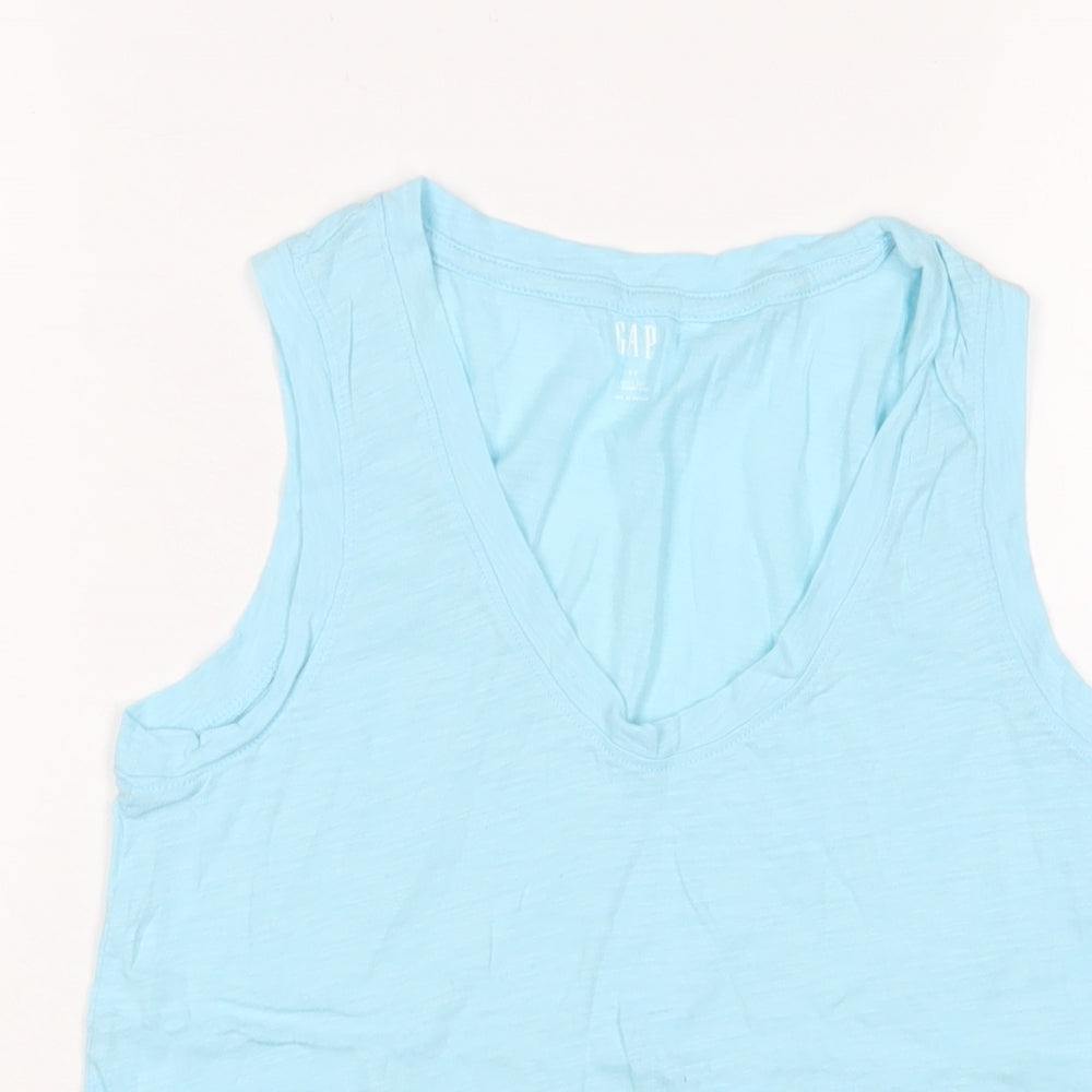 Womens UK Size S Gap Blue Basic T-Shirt