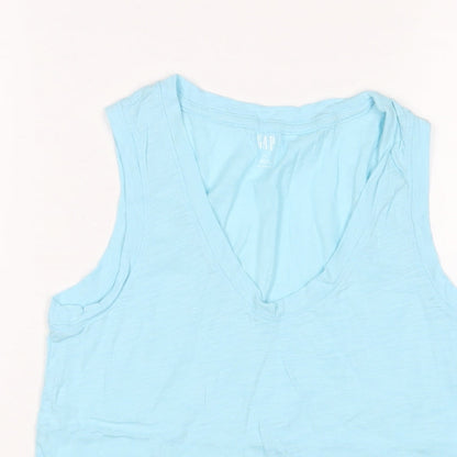 Womens UK Size S Gap Blue Basic T-Shirt