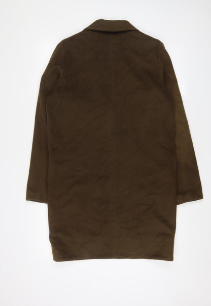 Religion Womens Green Overcoat Coat Size 8 Button