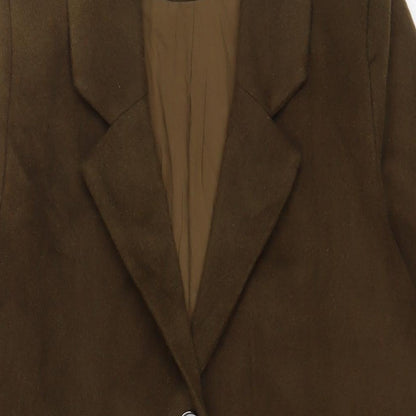 Religion Womens Green Overcoat Coat Size 8 Button