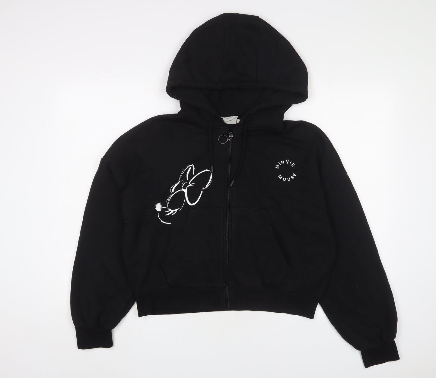 Womens UK Size M Disney Black Full Zip Hoodie