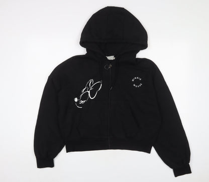 Womens UK Size M Disney Black Full Zip Hoodie