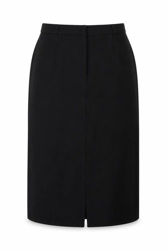 David Hollis Womens Black Wool A-Line Skirt Size 6 Zip