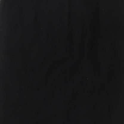 David Hollis Womens Black Wool A-Line Skirt Size 6 Zip