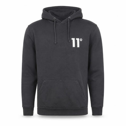 11 Degrees Mens Grey Cotton Pullover Hoodie Size S - Logo