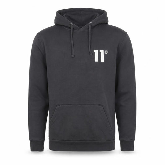 11 Degrees Mens Grey Cotton Pullover Hoodie Size S - Logo