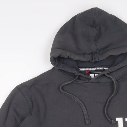 11 degrees Mens Grey Cotton Pullover Hoodie Size S - Logo