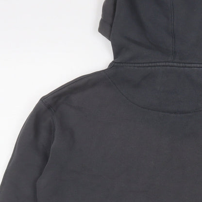 11 degrees Mens Grey Cotton Pullover Hoodie Size S - Logo