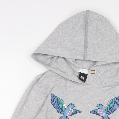 Oasis Womens Grey Cotton Pullover Hoodie Size XS Pullover - ZSL Let's work for wildlife