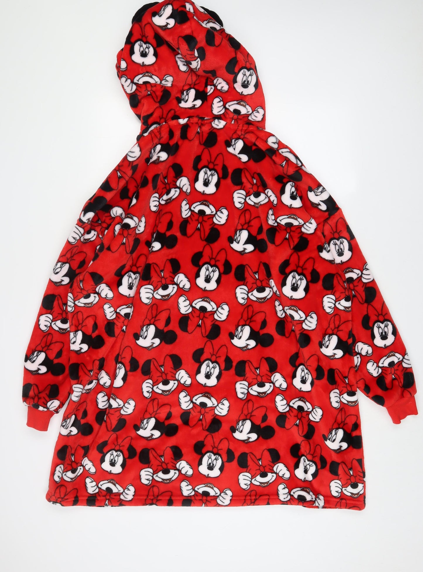 Mickey Mouse Girls Red Geometric Polyester Top Gown Size 7 Years Pullover - 7-13 Years