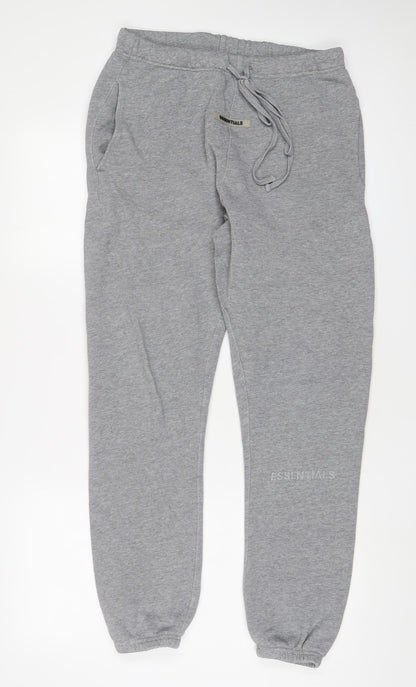 Essentials Mens Red Cotton Jogger Trousers Size S L30 in Regular Drawstring - Logo