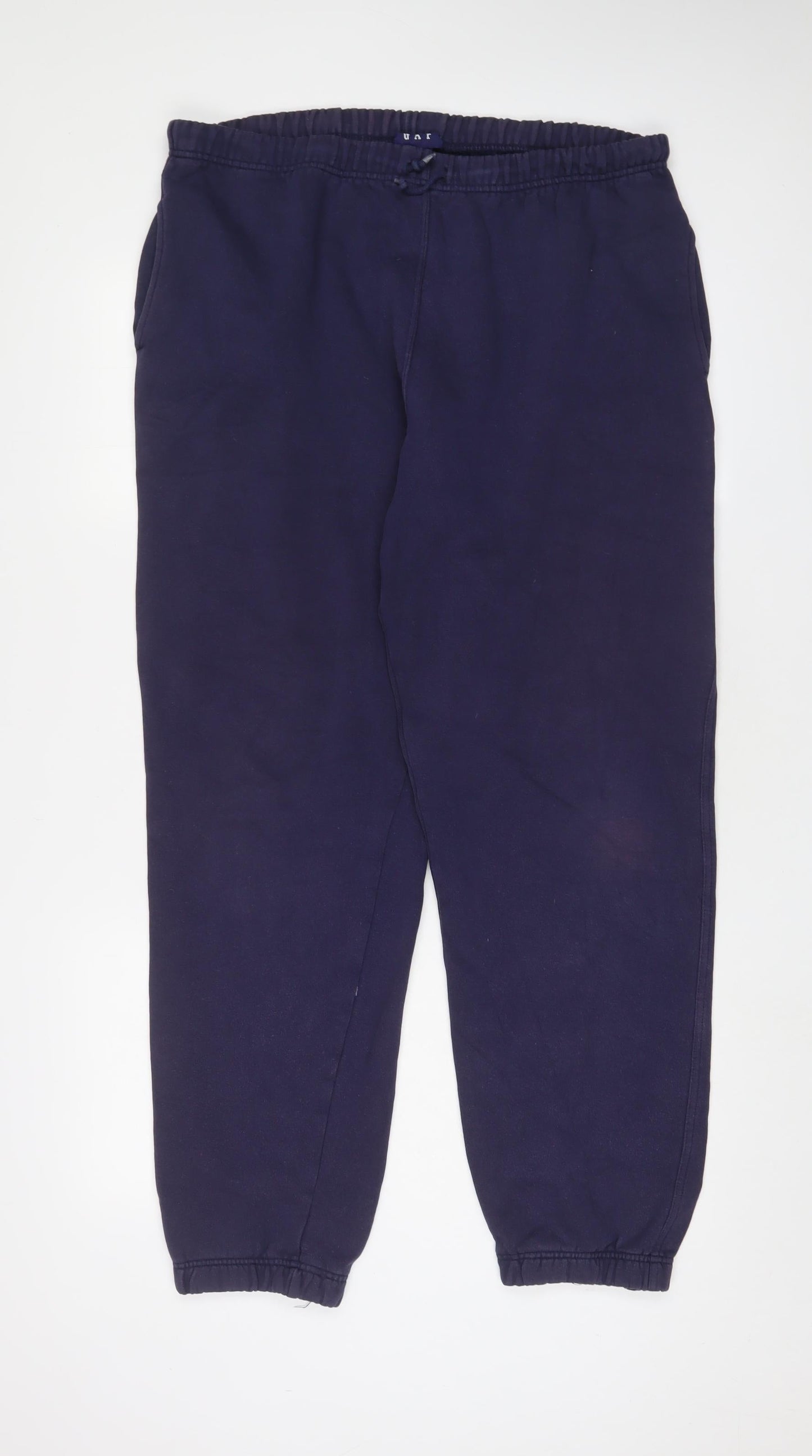 Gap Mens Blue Cotton Jogger Trousers Size M L30 in Regular Drawstring