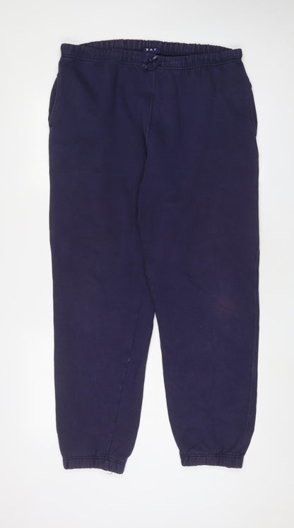 Gap Mens Blue Cotton Jogger Trousers Size M L30 in Regular Drawstring
