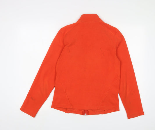 DECATHLON Womens Orange Jacket Size M Zip - Logo, Embroidered
