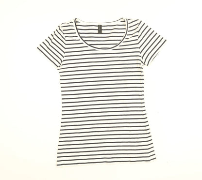 Womens UK Size S VERO MODA White Basic T-Shirt