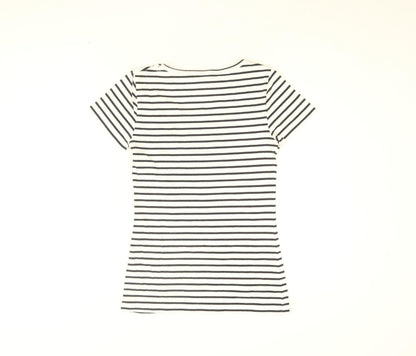 Womens UK Size S VERO MODA White Basic T-Shirt