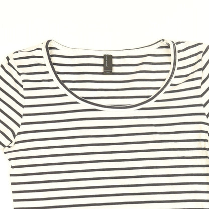 Womens UK Size S VERO MODA White Basic T-Shirt