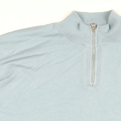 ONLY & SONS Mens Blue High Neck Viscose Pullover Jumper Size 2XL Long Sleeve