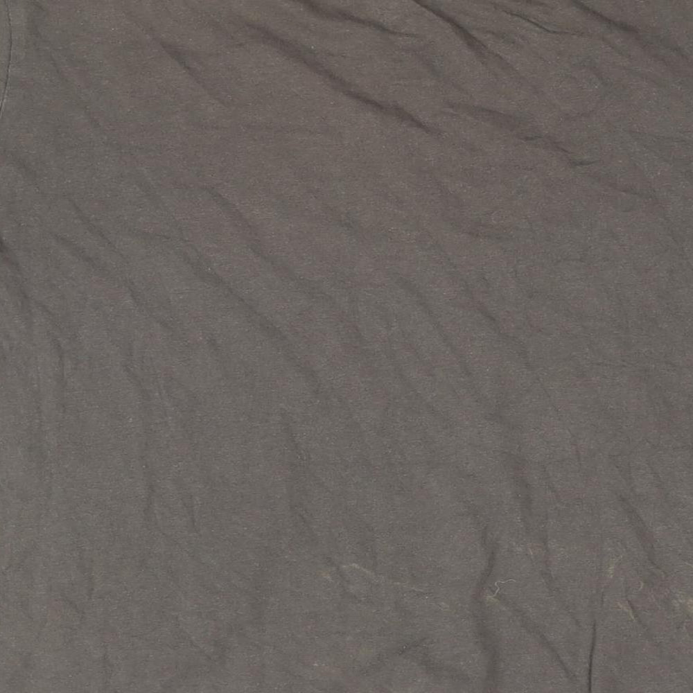 acdc Womens Grey Cotton Basic T-Shirt Size M Round Neck - 1981 Tour
