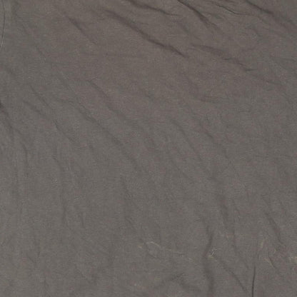 acdc Womens Grey Cotton Basic T-Shirt Size M Round Neck - 1981 Tour